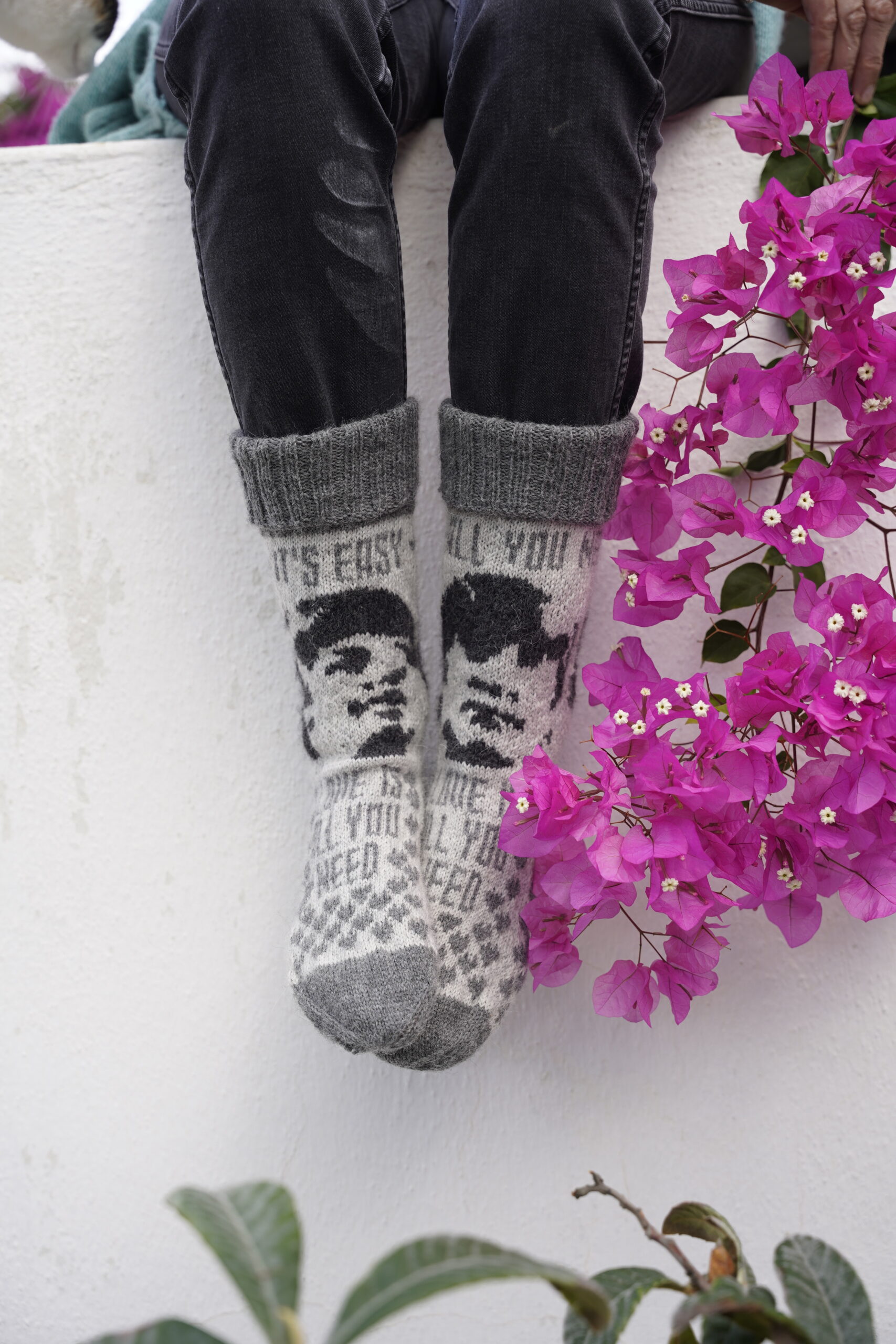 Beatles socks - nedladdningsbart mönster