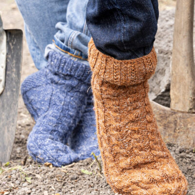 Enkel flätad socka - nedladdningsbart mönster