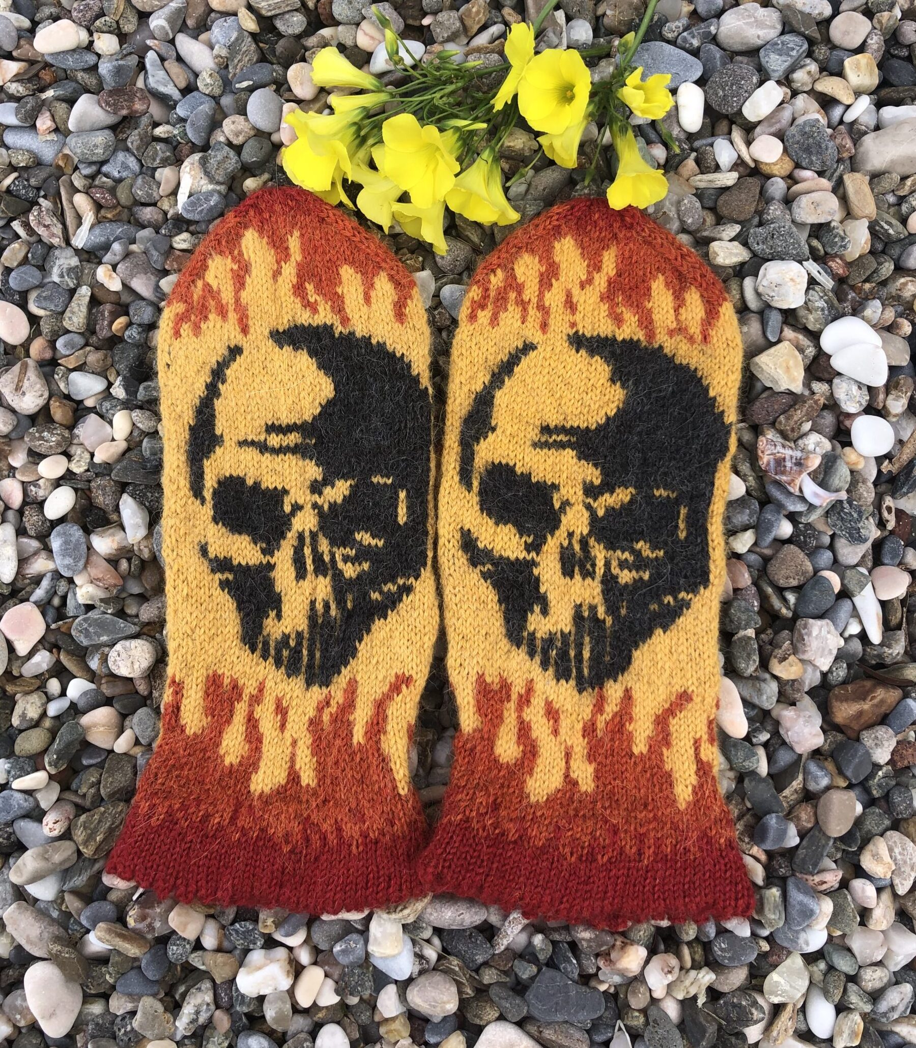 Burning skull