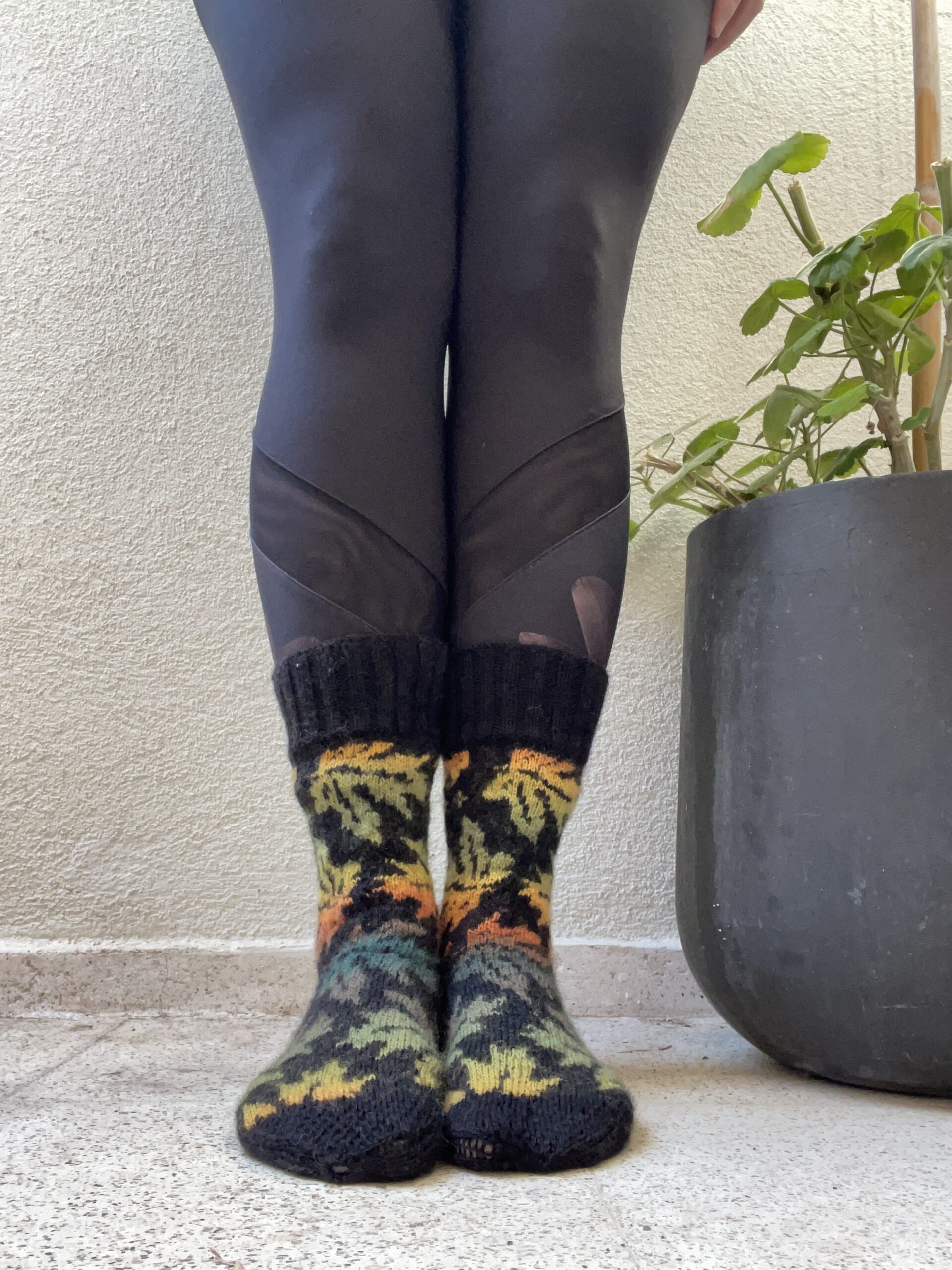Maple leaf socks - nedladdningsbart mönster - Bild 2